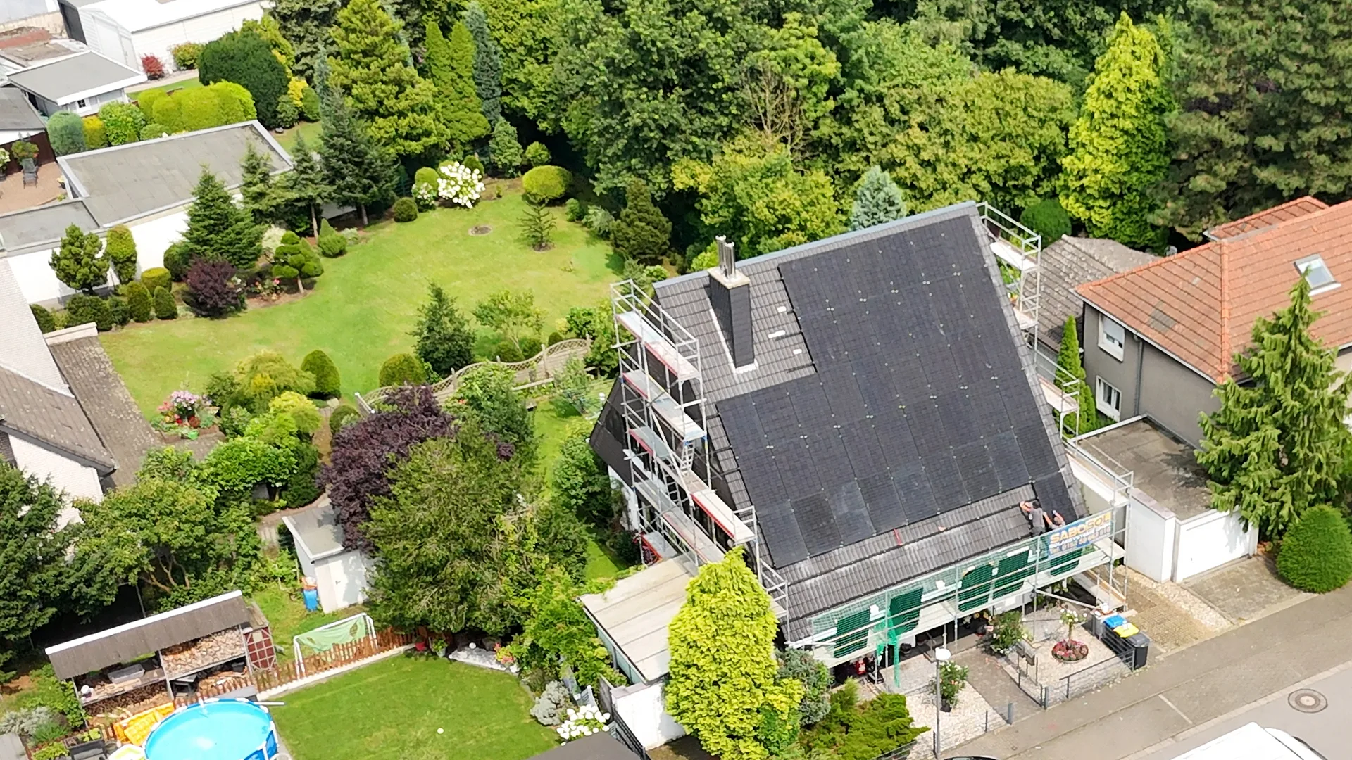 Photovoltaikanlage auf einem Satteldach in Recklinghausen